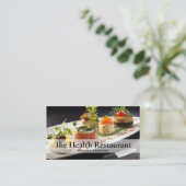 Gourmet Appetithappen | Hors Doeuvres Visitenkarte (Stehend Vorderseite)