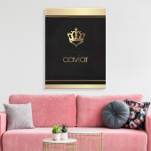 Gourmet Art/Royal Caviar/Stretched Canvas Print Leinwanddruck (Insitu (Wohnzimmer))