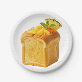 Gourmet Artisan Baked Bread Pineapple Sculpture Pappteller