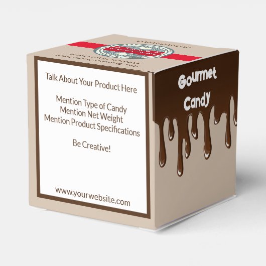 Gourmet Candy Favor Box Geschenkschachtel (Rückseite)