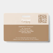 Gourmet Catering Company Abzeichen Ausweis (Rückseite)