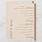 Gourmet Catering Flat Menu Menükarte (Vorne/Hinten)