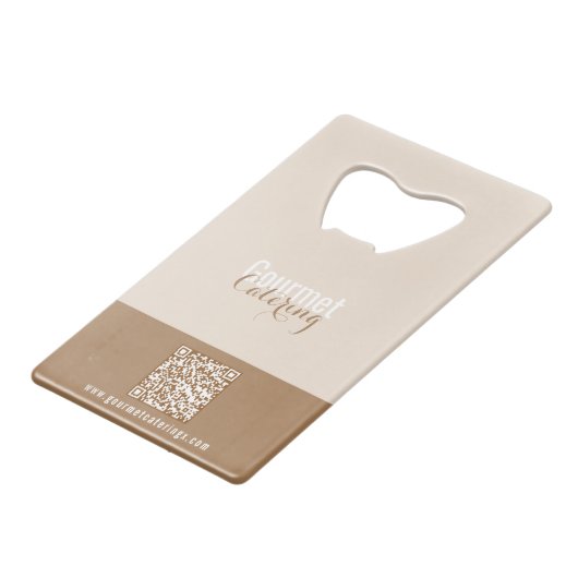 Gourmet-Catering Geldbeutel Flaschenöffner (Rückseite Schrägansicht)