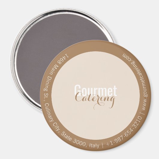 Gourmet Catering Magnet (Vorderseite/Rückseite)