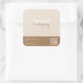 Gourmet-Catering Quadratischer Aufkleber (Tasche)