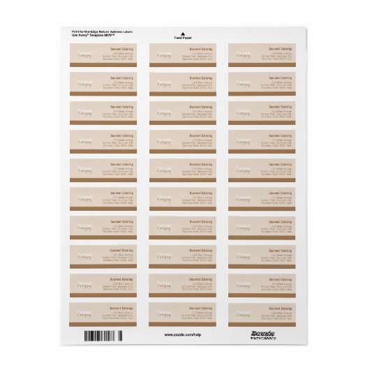 Gourmet Catering-Rücksendeadresse (Vorne)