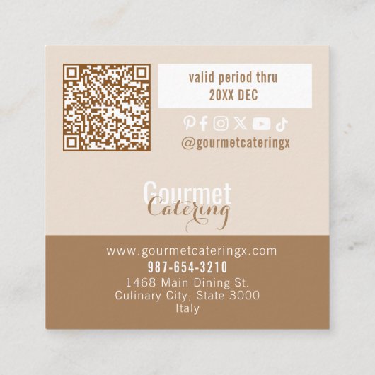 Gourmet Catering Square Rabattkarte (Rückseite)