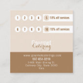 Gourmet Catering Square Treuekarte (Rückseite)