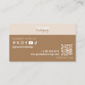 Gourmet-Catering Telefonnummerkarte (Rückseite)