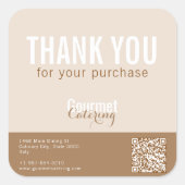 Gourmet-Catering Vielen Dank Square Sticker (Vorderseite)