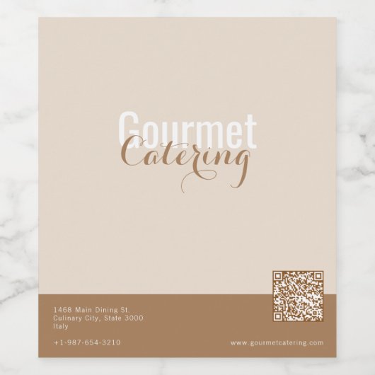 Gourmet-Catering Weinetikett (Einzelnes Label)