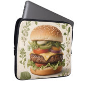 Gourmet-Cheeseburger-Illustration Laptopschutzhülle (Vorne Rechts)