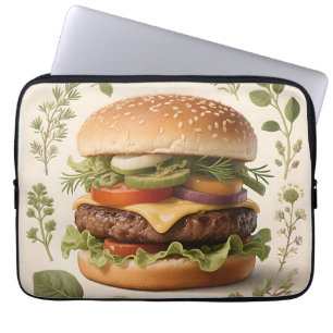 Gourmet-Cheeseburger-Illustration Laptopschutzhülle