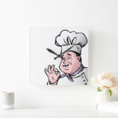 GOURMET CHEF QUADRATISCHE WANDUHR (Zuhause)