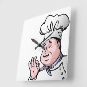 GOURMET CHEF QUADRATISCHE WANDUHR (Winkel)