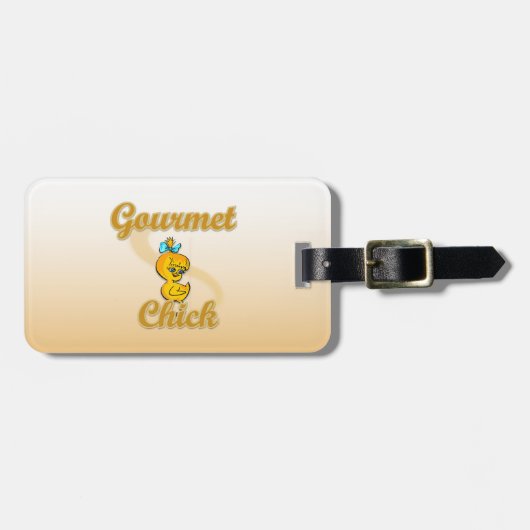 Gourmet Chick Gepäckanhänger (Vorderseite horizontal)