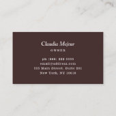 Gourmet Chocolate Baker Kakaobeere Visitenkarte (Rückseite)