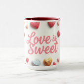 Gourmet Chocolate Valentine "Love Is Sweet" Tasse (Zentrum)