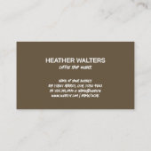 Gourmet Coffee Cup | Kaffeebohnen Visitenkarte (Rückseite)