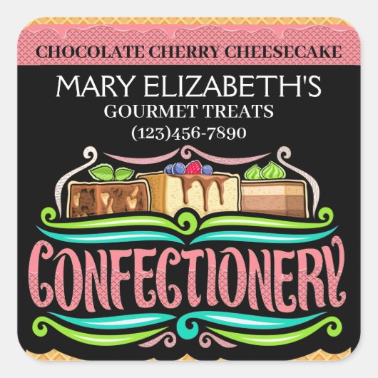 Gourmet Confectionery Kitchen Sticker (Vorderseite)
