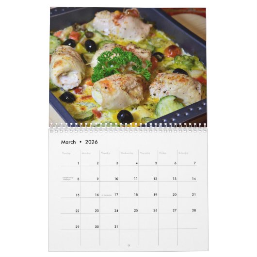 Gourmet Cooks 2026 Kalender (Mär 2026)