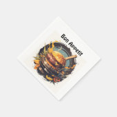 🍔 🎉 "Gourmet Delight" - Bon Appetit Napkins 🍴 ✨ Serviette (Ecke)