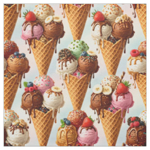Gourmet-Eiscreme-Waffeln Nahtloser Stoff