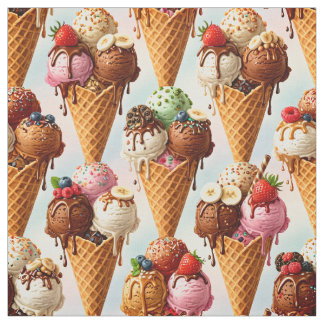 Gourmet-Eiscreme-Waffeln Nahtloser Stoff