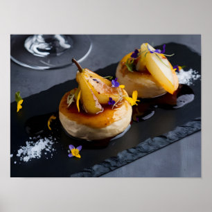 Gourmet Foie Gras mit Roter Weinrebe Poster