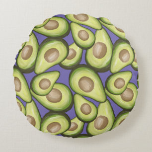 Gourmet Fresh Cut Vegan Avacados Rundes Kissen
