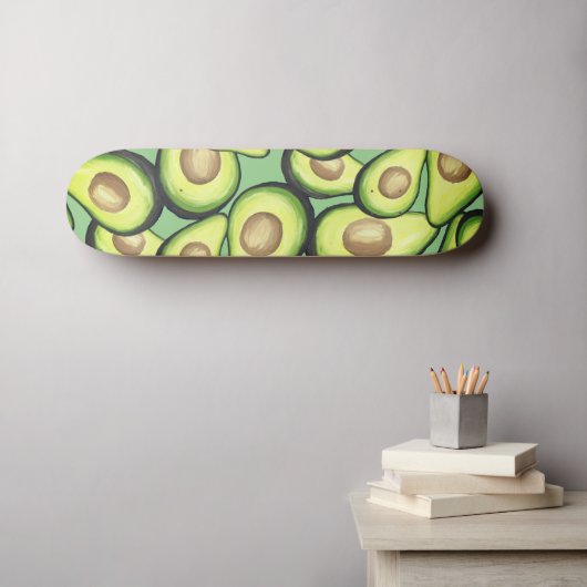 Gourmet Fresh Cut Vegan Avacados Skateboard (Wandkunst (Horz))