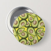 Gourmet Fresh Cut Vegan Avocado Muster Button (Vorne & Hinten)