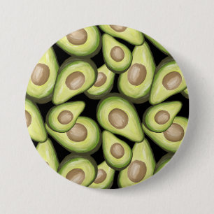Gourmet Fresh Cut Vegan Avocado Muster Button