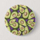 Gourmet Fresh Cut Vegan Avocado Muster Button (Vorderseite)
