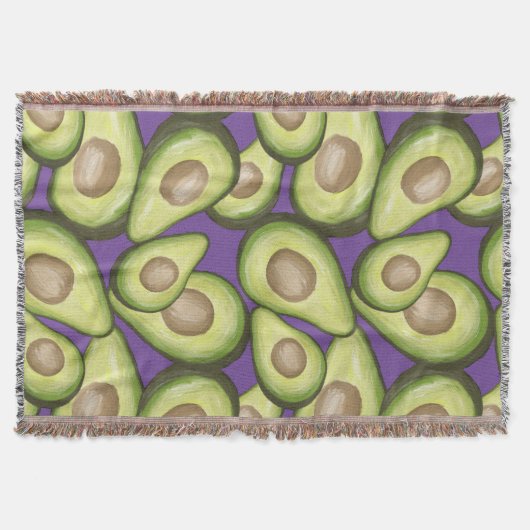 Gourmet Fresh Cut Vegan Avocado Muster Decke (Vorderseite)