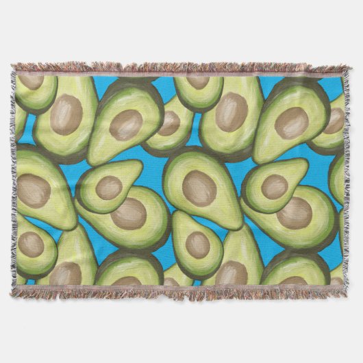 Gourmet Fresh Cut Vegan Avocado Muster Decke (Vorderseite)