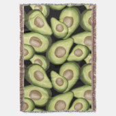 Gourmet Fresh Cut Vegan Avocado Muster Decke (Vorderseite Vertikal)