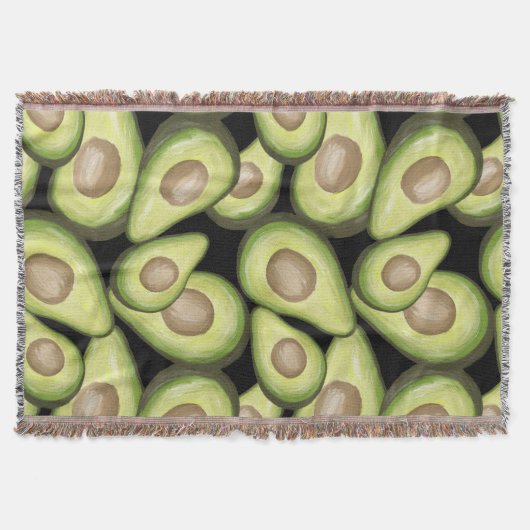 Gourmet Fresh Cut Vegan Avocado Muster Decke (Vorderseite)