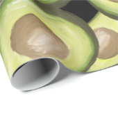 Gourmet Fresh Cut Vegan Avocado Muster Geschenkpapier (Rolleneckpunkt)