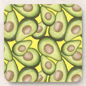 Gourmet Fresh Cut Vegan Avocado Muster Getränkeuntersetzer (Vorderseite)