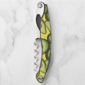 Gourmet Fresh Cut Vegan Avocado Muster Kellnermesser (Vorderseite)