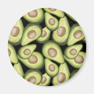 Gourmet Fresh Cut Vegan Avocado Muster Magnet