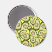 Gourmet Fresh Cut Vegan Avocado Muster Magnet (Vorderseite/Rückseite)