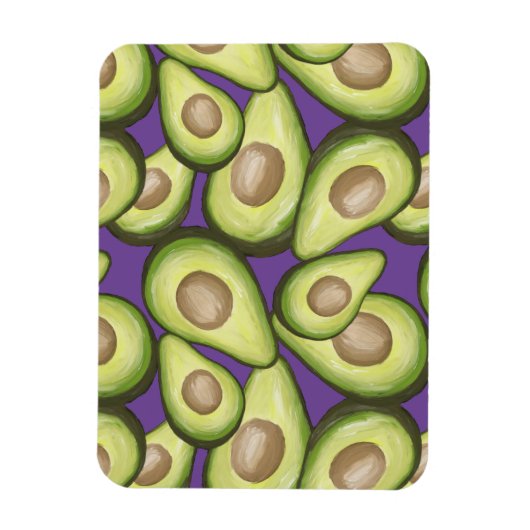 Gourmet Fresh Cut Vegan Avocado Muster Magnet (Vertikal)