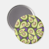 Gourmet Fresh Cut Vegan Avocado Muster Magnet (Vorderseite/Rückseite)