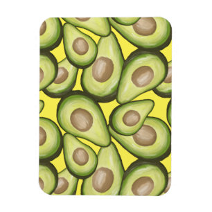 Gourmet Fresh Cut Vegan Avocado Muster Magnet