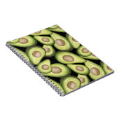 Gourmet Fresh Cut Vegan Avocado Muster Notizblock (Rechte Seite)