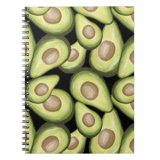 Gourmet Fresh Cut Vegan Avocado Muster Notizblock (Vorderseite)