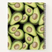 Gourmet Fresh Cut Vegan Avocado Muster Notizblock (Rückseite)