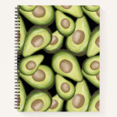 Gourmet Fresh Cut Vegan Avocado Muster Notizblock (Vorderseite)